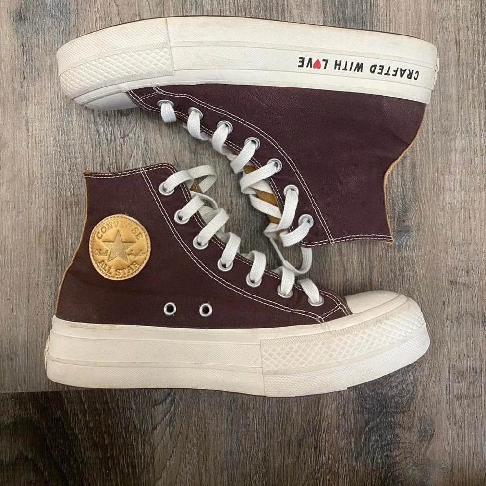 Converse‎ Chuck Taylor All Star Platform High Top Sneakers 7.5 Crafted With Love